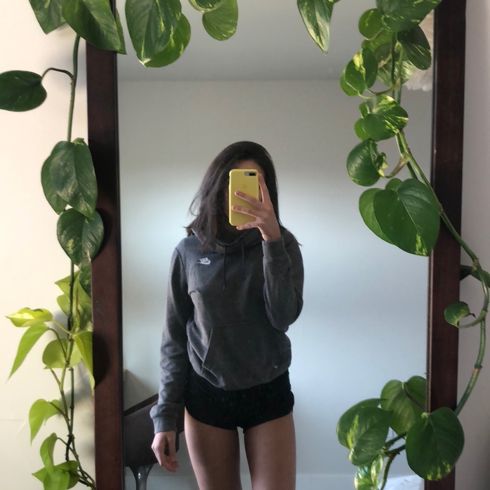Dark grey Nike funnel hoodie